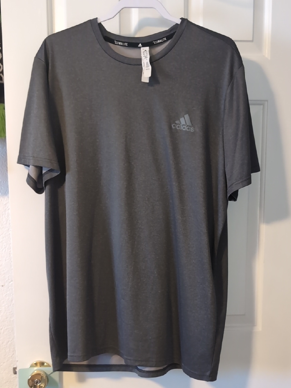 adidas Men’s Dark Gray Short Sleeve Athletic Tee